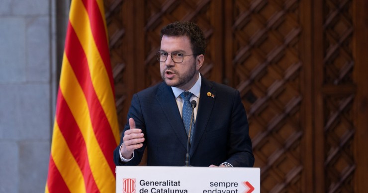 El presidente de la Generalitat, Pere Aragonès