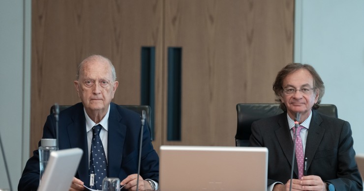 El presidente de Colonial, Juan José Brugera, y el consejero delegado, Pere Viñolas.