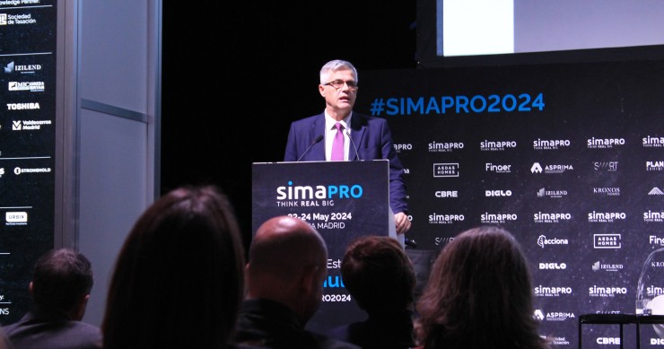 El secretario de Estado de Vivienda y Agenda Urbana, David Lucas, en la inauguración de la 25 edición de SIMA en Ifema. A 22 de mayo de 2024, en Madrid.