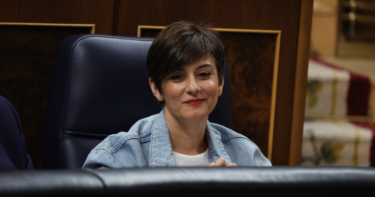 La ministra de Vivienda, Isabel Rodríguez, durante la sesión de control al Gobierno, en el Congreso de los Diputados, a 29 de mayo de 2024, en Madrid (España).