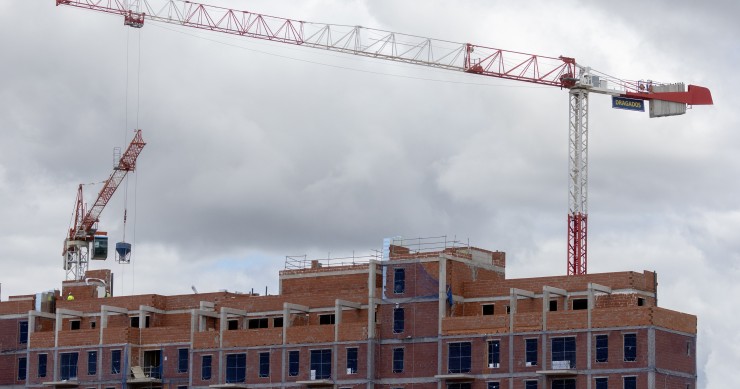 Obras en bloques de viviendas en Madrid (España)