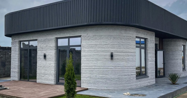 Exterior de la vivienda impresa en 3D