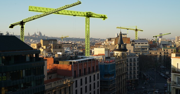 Gruas en Barcelona