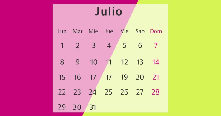 Calendario julio 2024