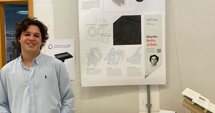 Un joven crea una teja que puede reducir el consumo de agua hasta en un 50%