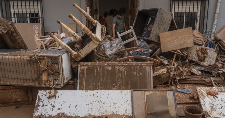 Estragatges de la riuada en un habitatge a Aldaia