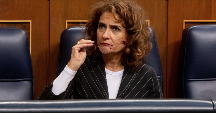La vicepresidenta primera y ministra de Hacienda, María Jesús Montero, durante un pleno en el Congreso de los Diputados, a 14 de noviembre de 2024, en Madrid (España).
