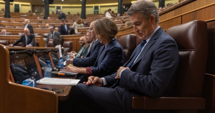 El presidente del PP, Alberto Núñez Feijóo, a 20 de noviembre de 2024, en Madrid (España). 