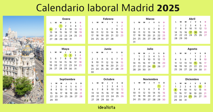 Calendario laboral 2025 Madrid