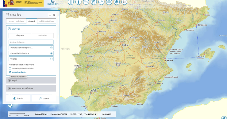 Zonas inundares España