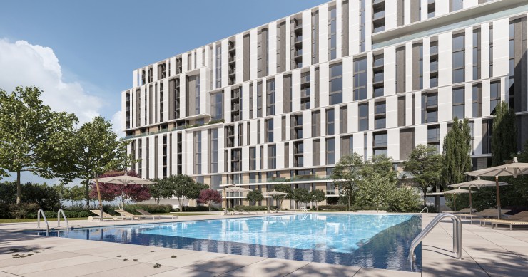 Promoción de 455 viviendas en alquiler construida por Acciona y gestionada por Savills y Greystar, en Méndez Álvaro