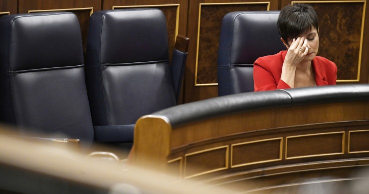 La ministra de Vivienda, Isabel Rodríguez, durante una sesión de control al Gobierno, en el Congreso de los Diputados, a 23 de octubre de 2024, en Madrid (España).