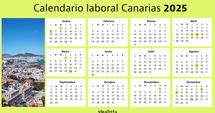 Calendario laboral 2025 de Canarias