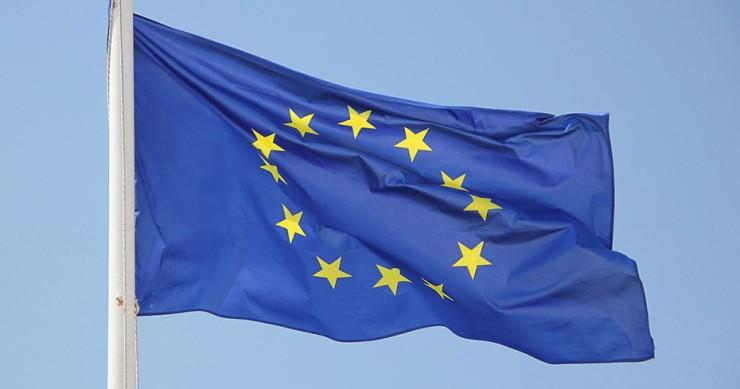 Archivo - Bandera de la Unión Europea (UE).