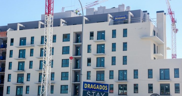 Viviendas en construcción, a 10 de septiembre de 2024, en Madrid