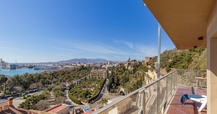 Views from a property for rent in Malaga, Spain