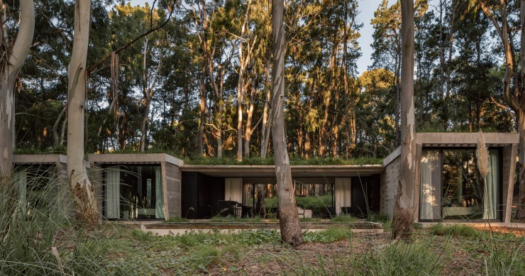 Gonzalo Bardach Arquitectura ha diseñado la Casa del Bosque, una vivienda integrada en la naturaleza en las afueras de Buenos Aires.