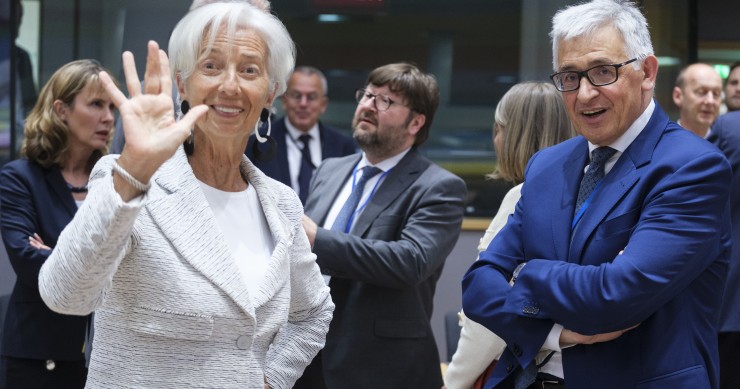 Christine Lagarde y Piero Cipollone (BCE)