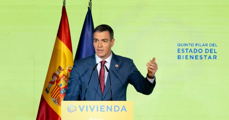 Archivo - El presidente del Gobierno, Pedro Sánchez, interviene durante el foro 'Vivienda, quinto pilar del Estado del Bienestar'. 