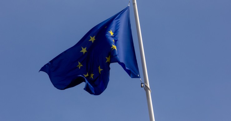 Archivo - Imagen de archivo de la bandera de la UE.