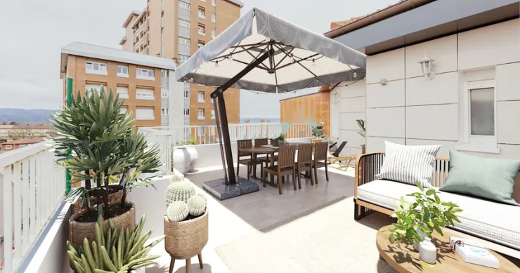 Ático con terraza en Oviedo