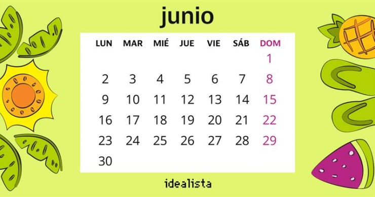 calendario junio 2025