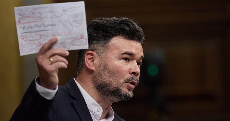 ERC pide al Gobierno que acelere la tramitación de la ley del alquiler temporal El portavoz de ERC en el Congreso, Gabriel Rufián, durante una sesión plenaria, en el Congreso de los Diputados, a 20 de mayo de 2025, en Madrid (España).
