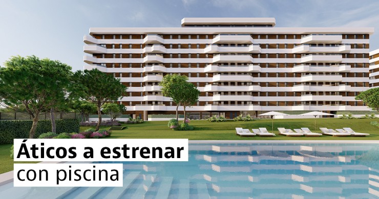 Áticos nuevos con piscina