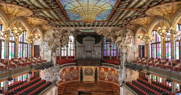 El Palau de la Música Catalana es una obra cúlmen del arquitecto Lluís Domènech i Montaner.