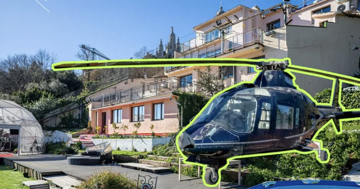 Barcelona has a new viral house: it's for sale for 1.1 million and has a helicopter parked in its garden.