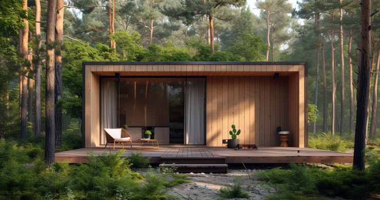 Casa prefabricada en terreny rústic