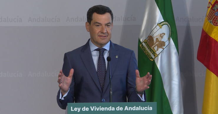 El presidente de la Junta de Andalucía, Juanma Moreno