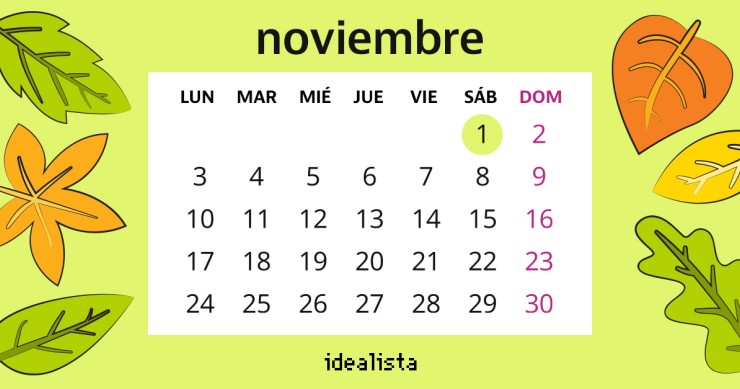 calendario noviembre 2025