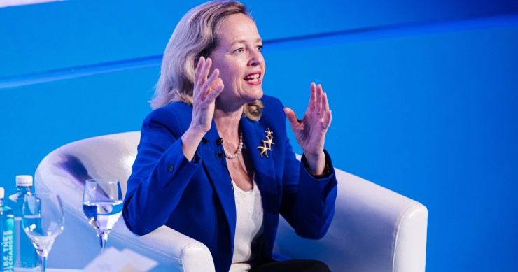 La presidenta del Banco Europeo de Inversiones, Nadia Calviño. 