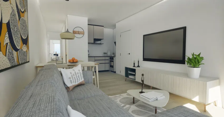 Pisos con cocina abierta al salón