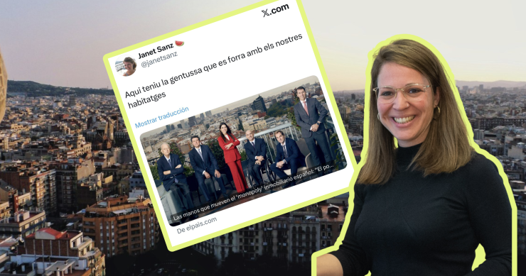 Janet Sanz, la mano derecha de Colau, llama “gentuza” a los pesos pesados inmobiliarios