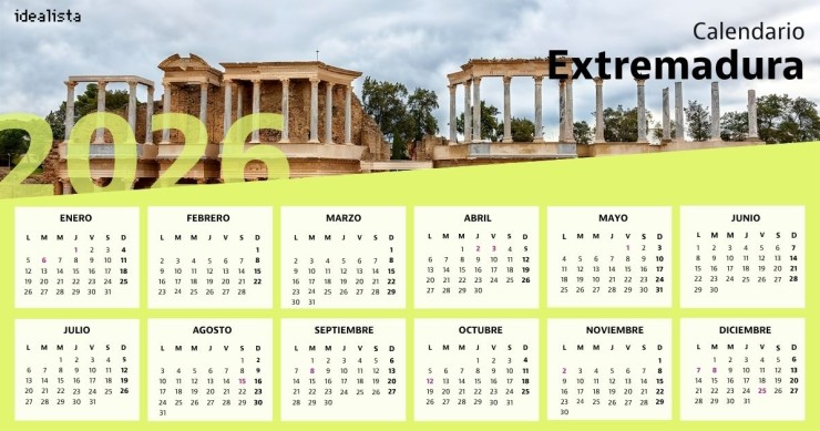 Calendario laboral Extremadura 2026