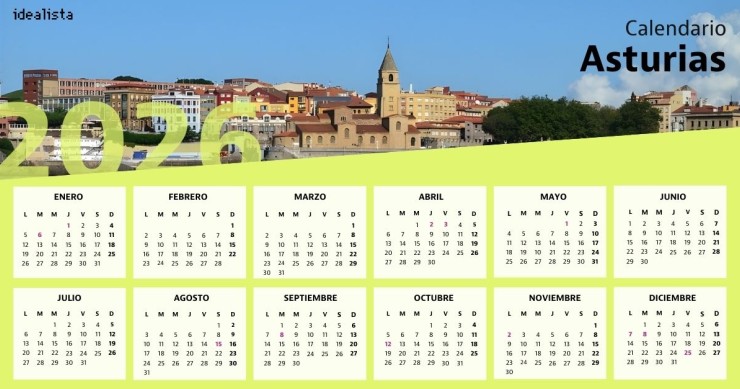 Calendario laboral Asturias 2026