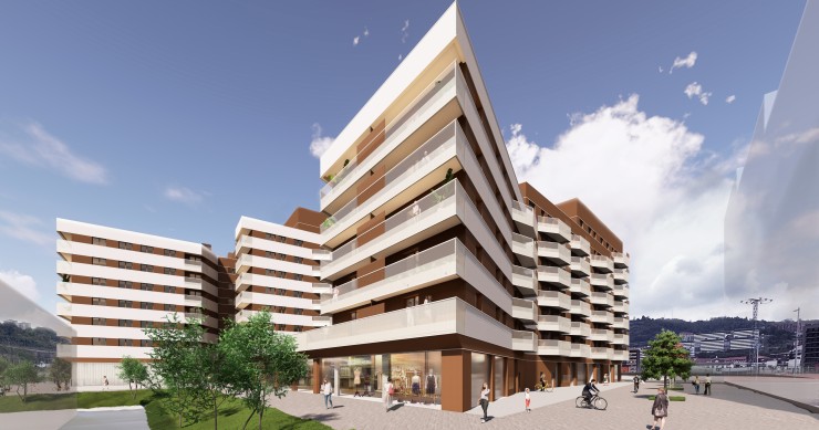 Archivo - Viviendas entregadas por Neinor en la Punta Sur de Zorrozaurre en BIlbao