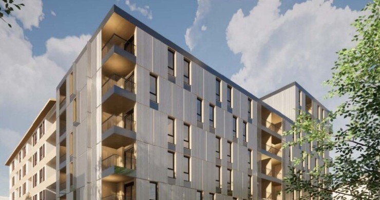 Bloque de las 29 viviendas en Llodio.