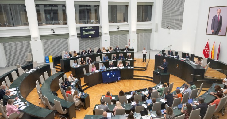 Vista de la sala durante una sesión ordinaria del Pleno municipal, en el Palacio de Cibeles, a 21 de julio de 2026, en Madrid (España). La victoria de Reyes Maroto en las primarias socialistas a la Alcaldía de Madrid frente a su número dos en el grupo mun