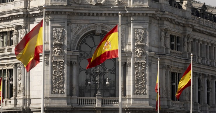 Archivo - Fachada del Banco de España en Madrid.