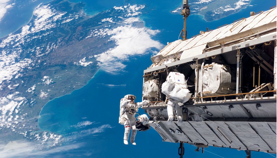 Astronautas en la Estación Espacial