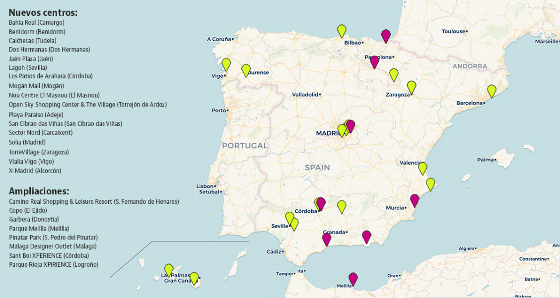 idealista / Asociación Española de Centros y Parques Comerciales
