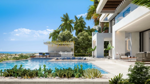 El complejo incluye varias villas