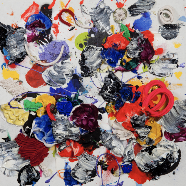 Pintura de Ismael Lagares por 3.500 euros (55x55 cm)