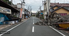 Un pueblo de la región de Fukushima después del accidente nuclear