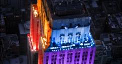 El Empire State Building iluminado 