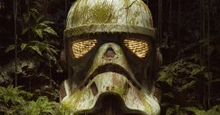 El casco de un soldado imperial de Star Wars