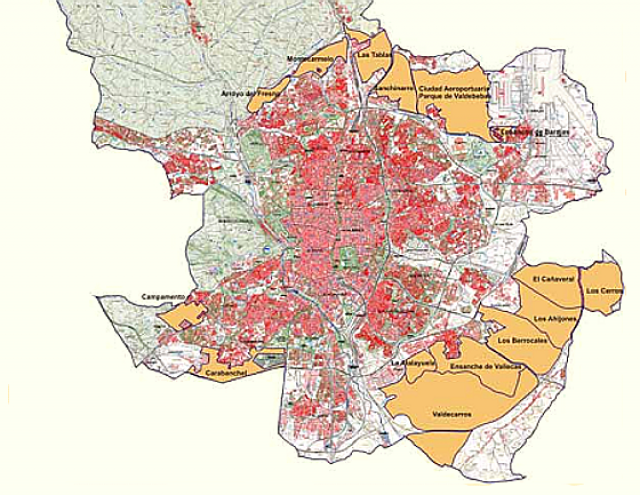 varios paus están haciendo crecer a madrid por todos sus extremos